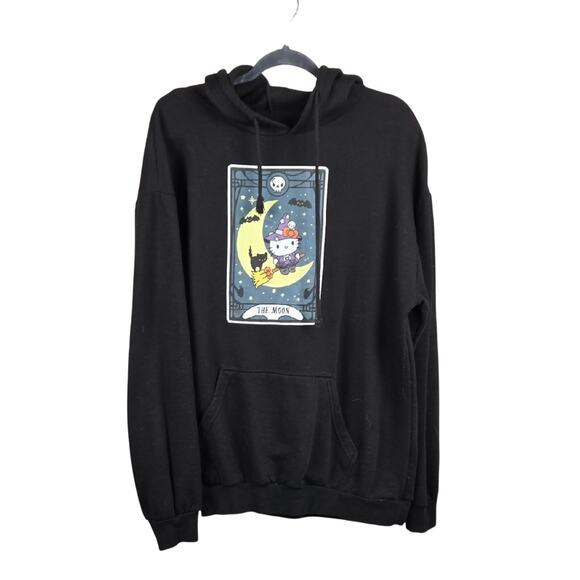 Ripple Junction Other - Ripple Junction Hello Kitty Moon Tarot Card Hoodie Graphic Black XL